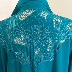 Vintage Women's Teal Shirt & Skirt